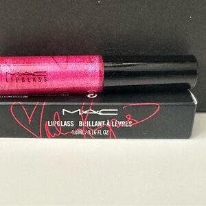 MAC Miley Cyrus Viva Glam Hot Pink Lipglass NIB 100% Authentic Super Rare and HT
